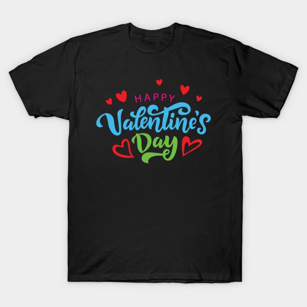Happy Valentines Day Hearth T-Shirt by Gift Designs